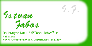 istvan fabos business card